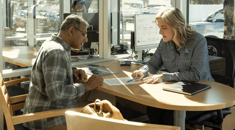 Happy customer buying a vehicle